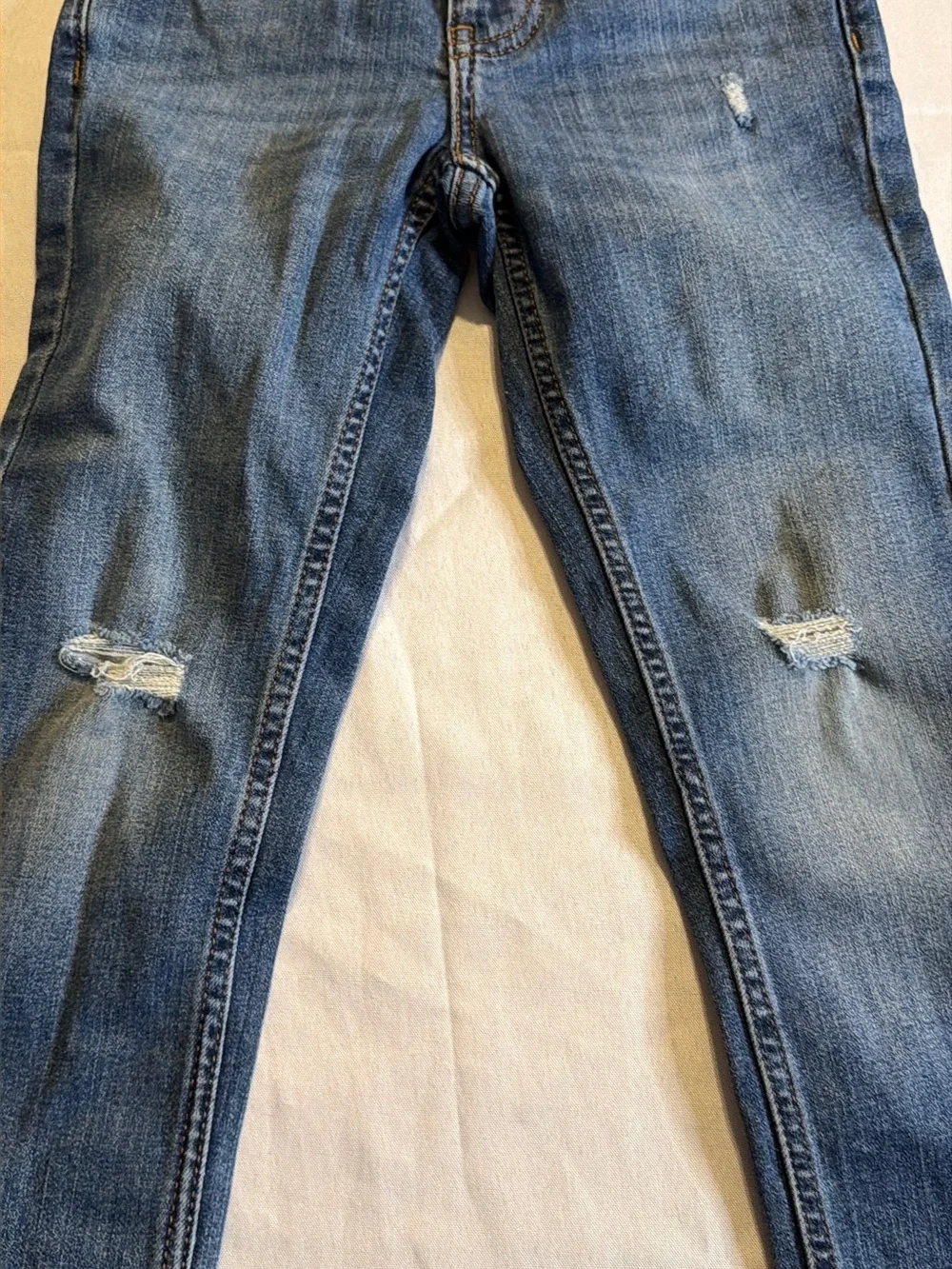 Bundle of 3 Slim Jeans, Blue Pinstripe Button-Down Shirt, Old Navy Plaid Shirt